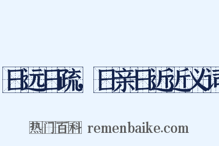日远日疏，日亲日近近义词是什么意思的图片